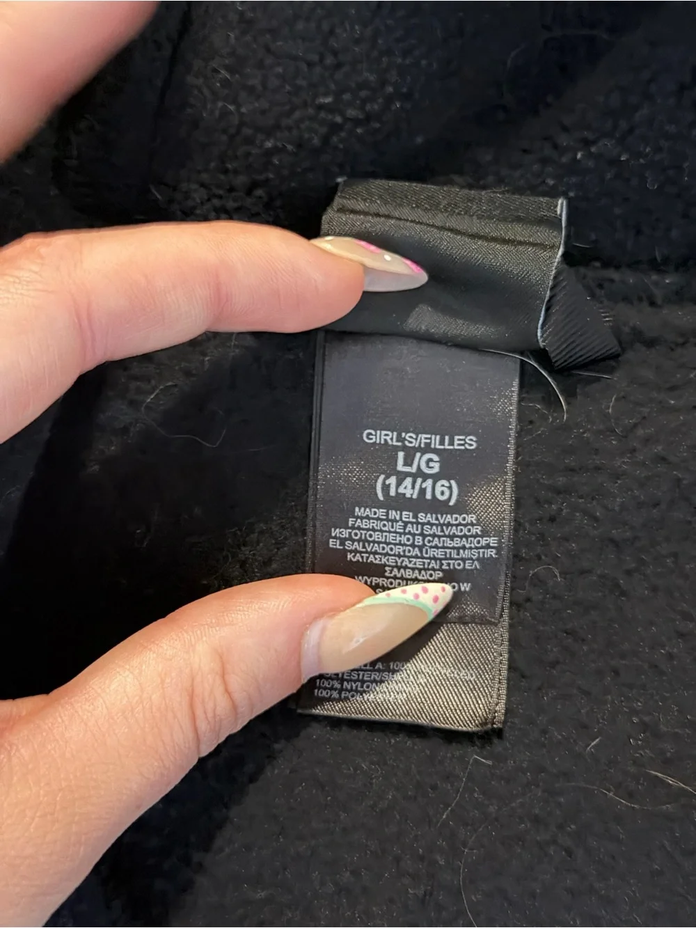 The North Face Black Jacket with Pink Accents